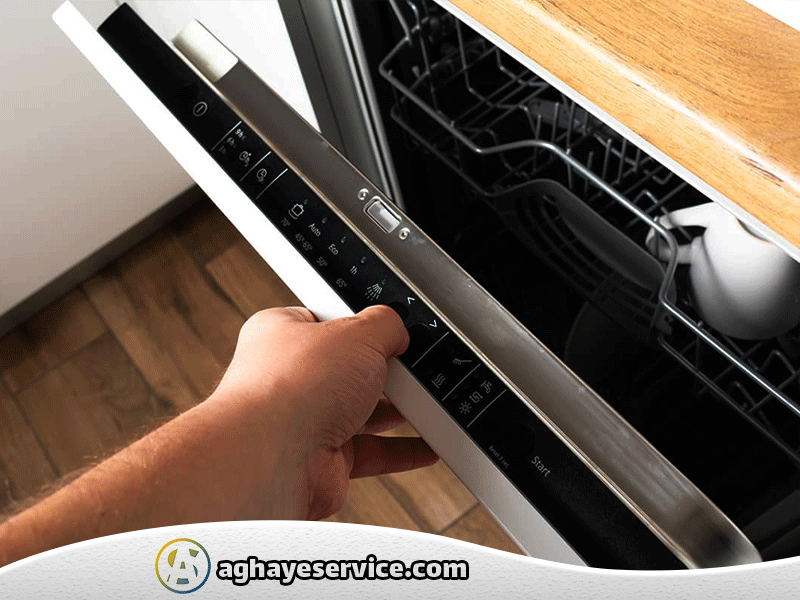 علت قفل نشدن درب ماشین ظرفشویی - آقای سرویس