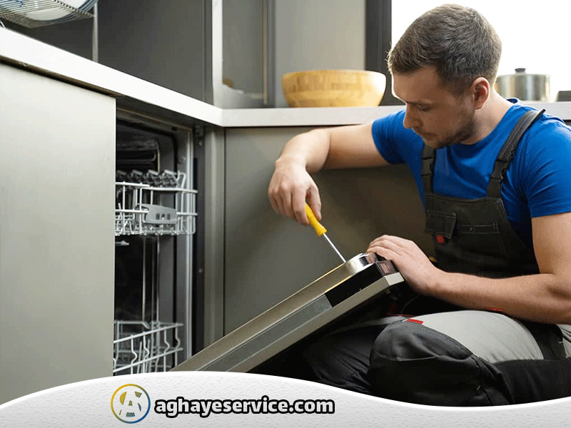 علت قفل نشدن درب ماشین ظرفشویی - آقای سرویس