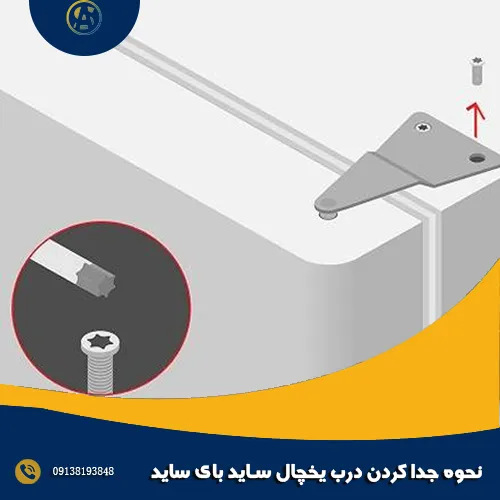 نحوه جدا کردن درب یخچال ساید بای ساید نحوه جدا کردن درب یخچال ساید بای ساید