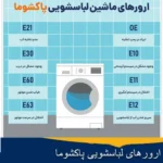 ارورهای لباسشویی پاکشوما